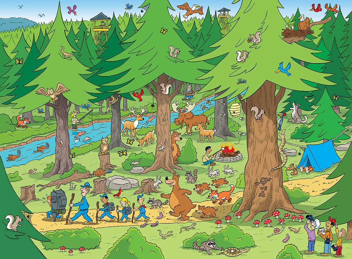 Things to Spot in the Woods Animals Jigsaw Puzzle