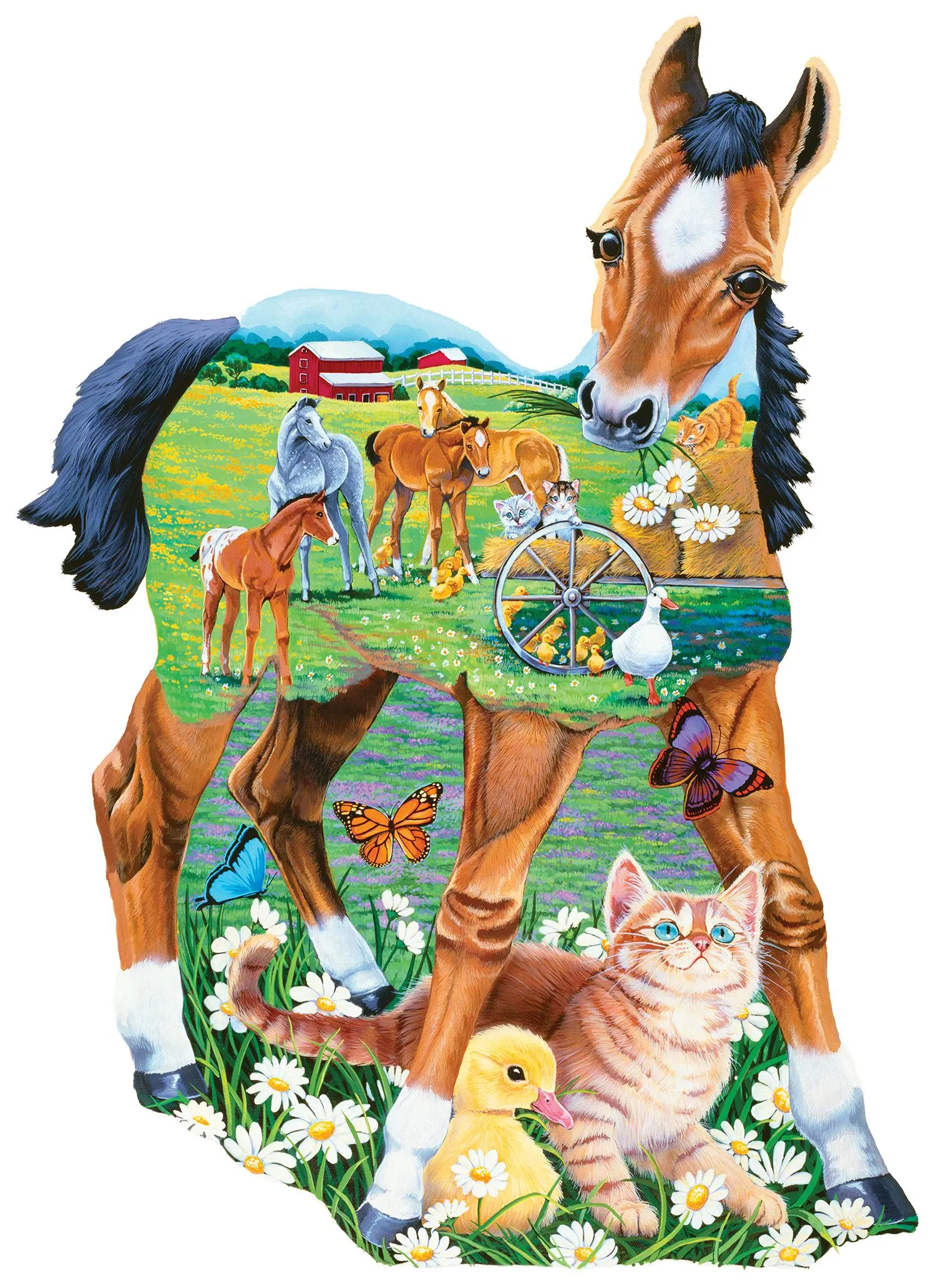 Pony Playtime - 100 Piece Shaped Puzzle Horse