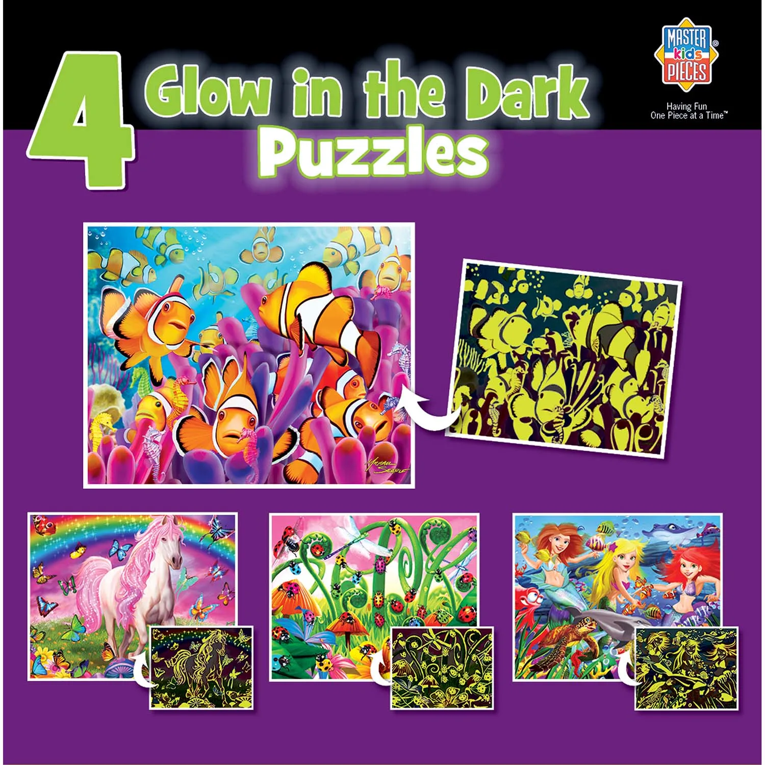 Glow In The Dark Cartoon Multipack