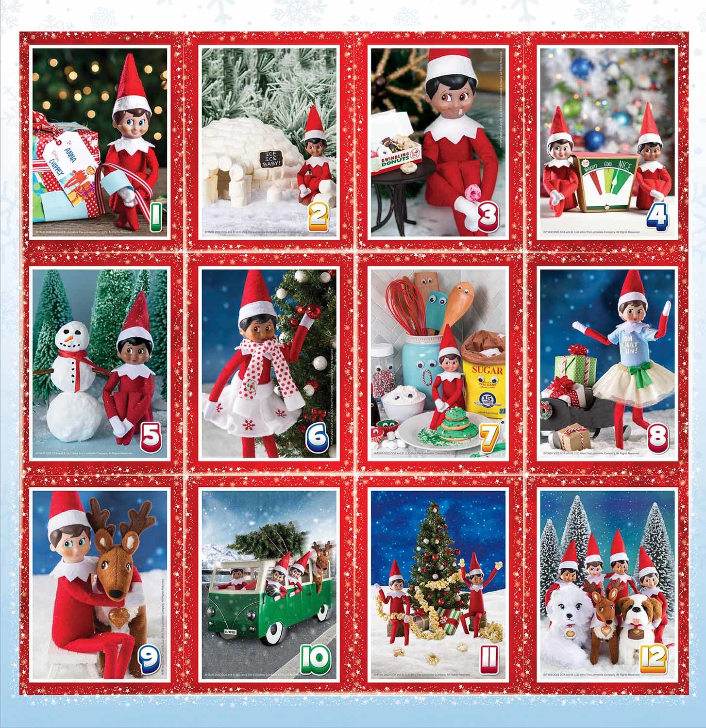12 Days of Elf on the Shelf Puzzles - Advent Calendar
