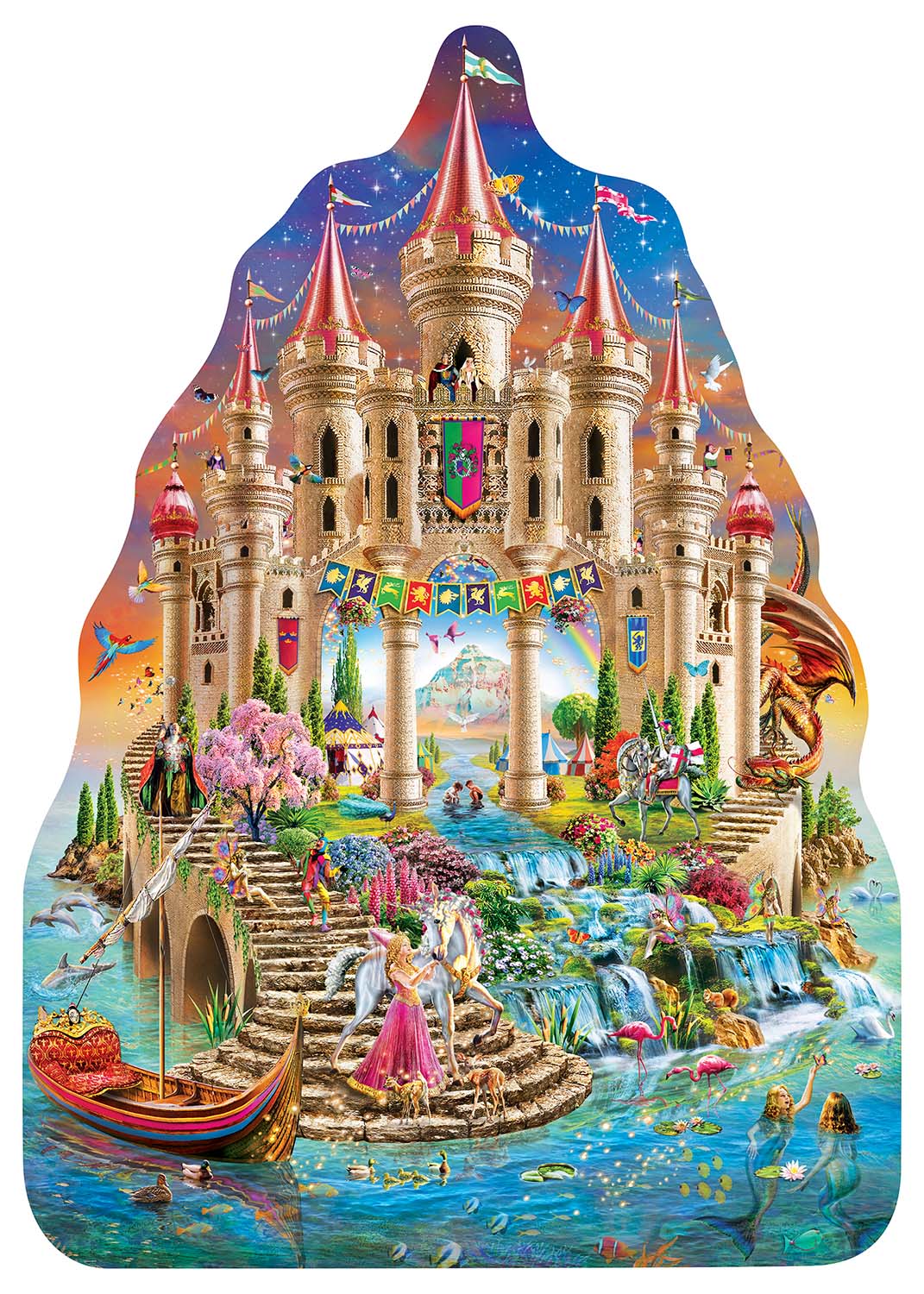 Shaped - Fairytale Kingdom  Castle Shaped Puzzle