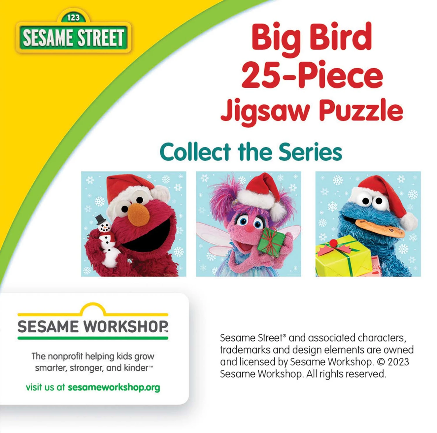 Sesame Street - Christmas - Big Bird 25 Piece Square Puzzle