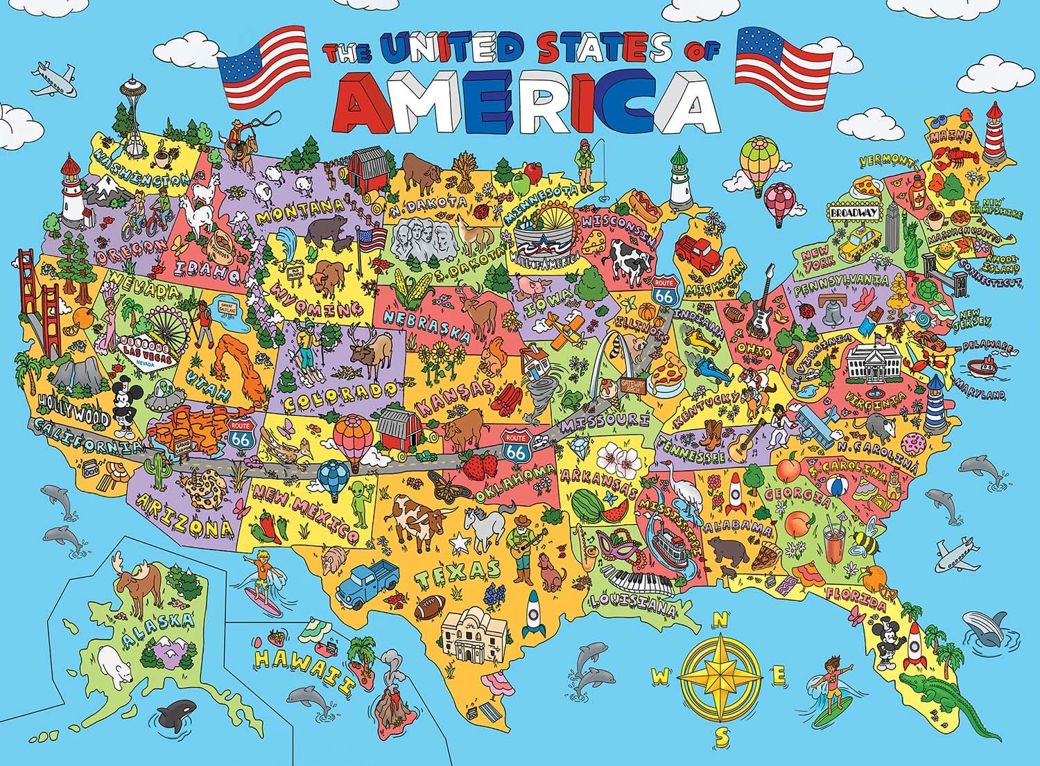 101 Things to Spot - In the USA 100 Piece Puzzle Educational