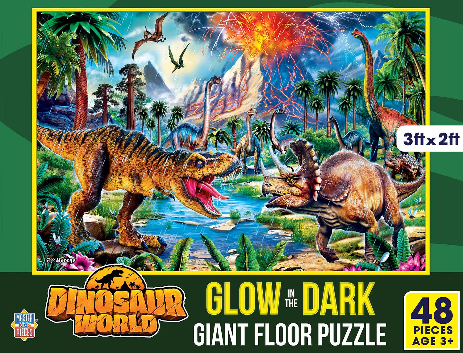 Dinosaur World  Dinosaurs Glow in the Dark Puzzle