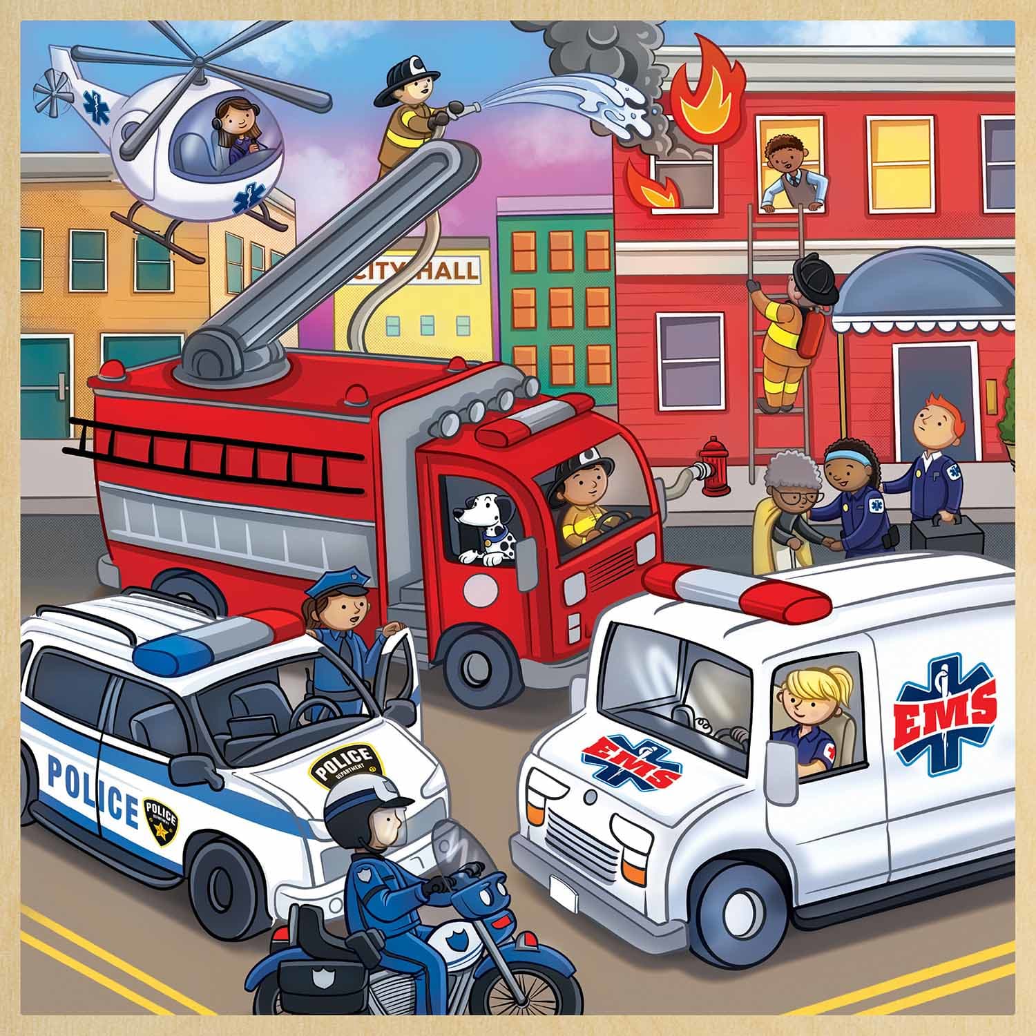 Wood Fun Facts - Emergency Vehicles Police & Fire
