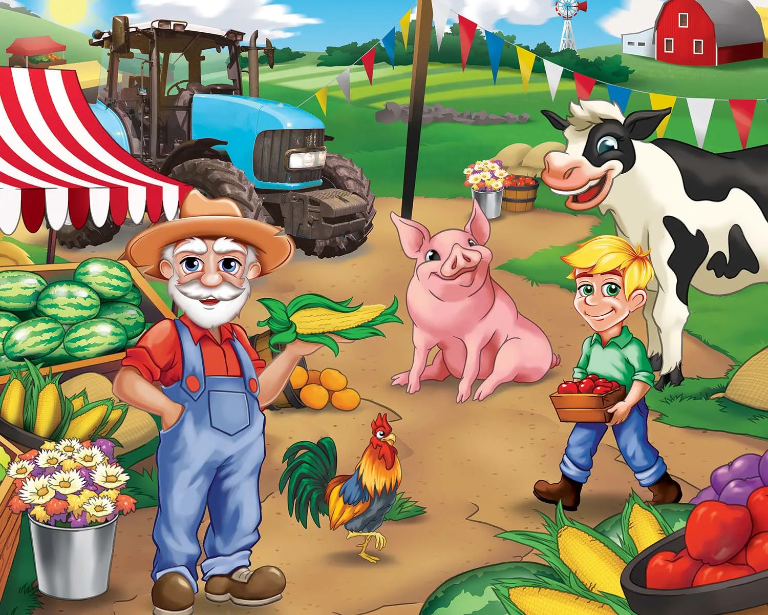 Old MacDonald's Farm - 4 Pack 100 Piece Puzzles