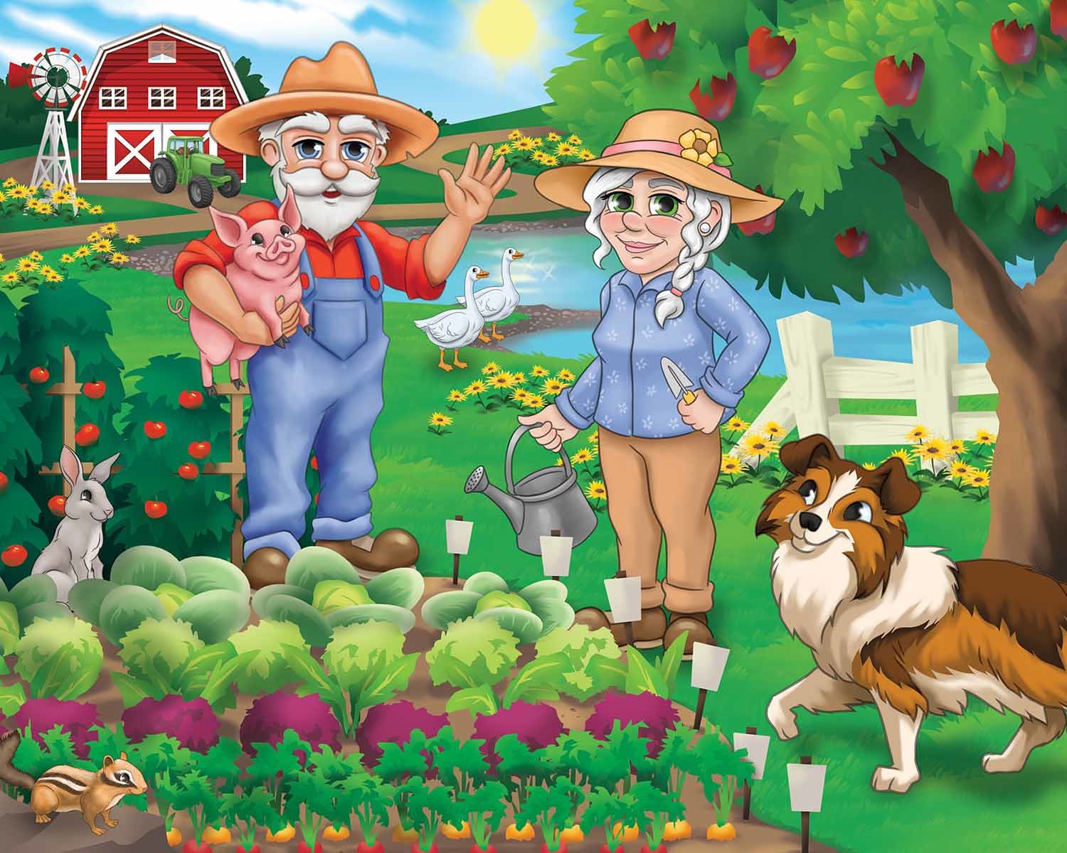 Old MacDonald's Farm - 4 Pack 100 Piece Puzzles