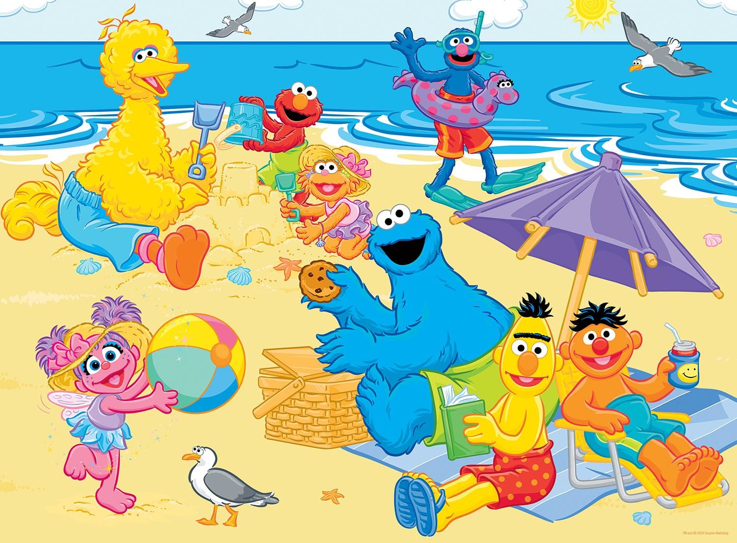 Sesame Street - Beach Day 24 Piece Puzzle Movies & TV