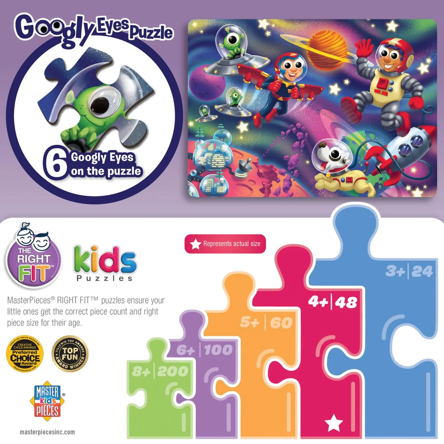 Googly Eyes - Astronauts in Outer Space 48 Piece Puzzle