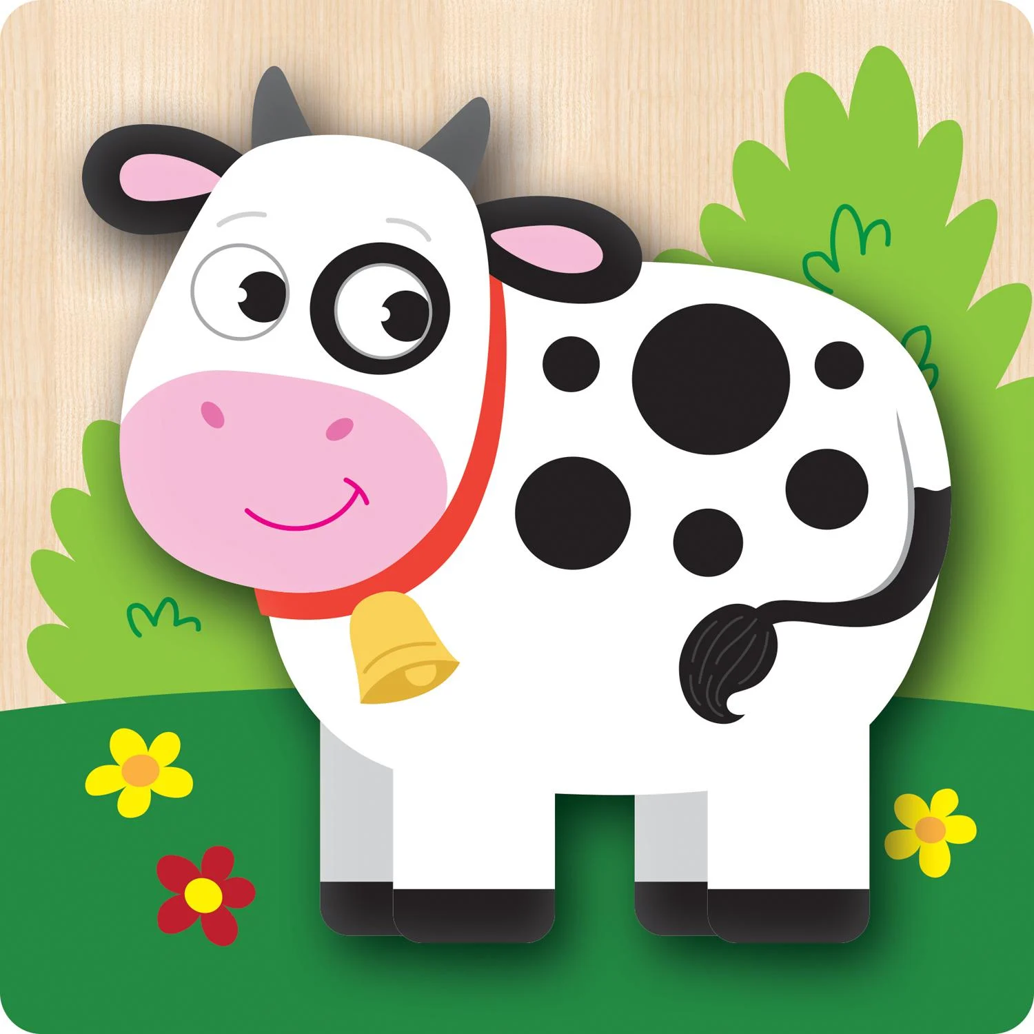 4 Chunky Wood Puzzles - Farm