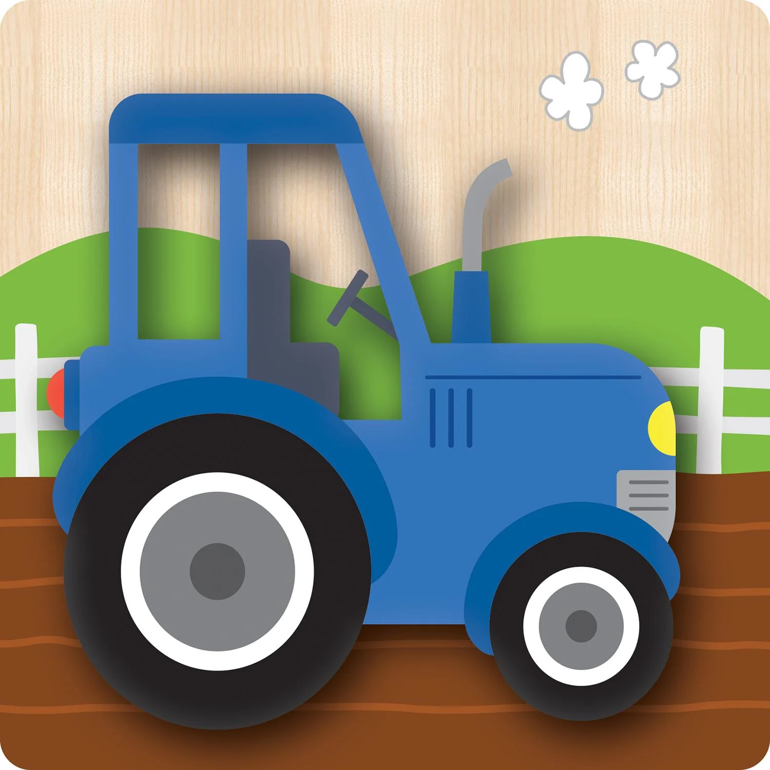 4 Chunky Wood Puzzles - Farm