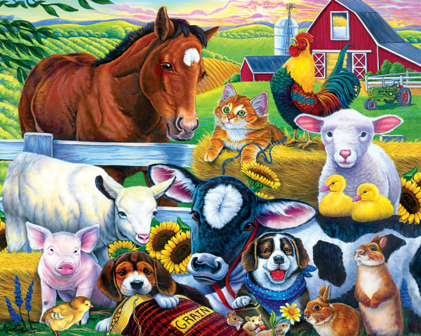 World of Animals - 4 Pack 100 Piece Puzzles