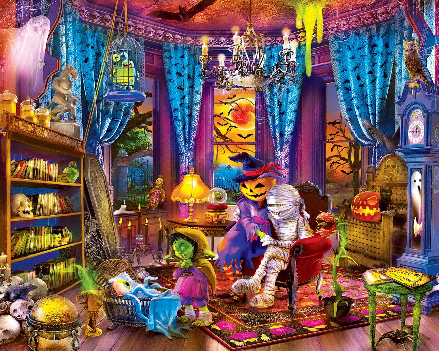 Halloween Glow in the Dark - 4 Pack 100 Piece Puzzles - Scratch and Dent