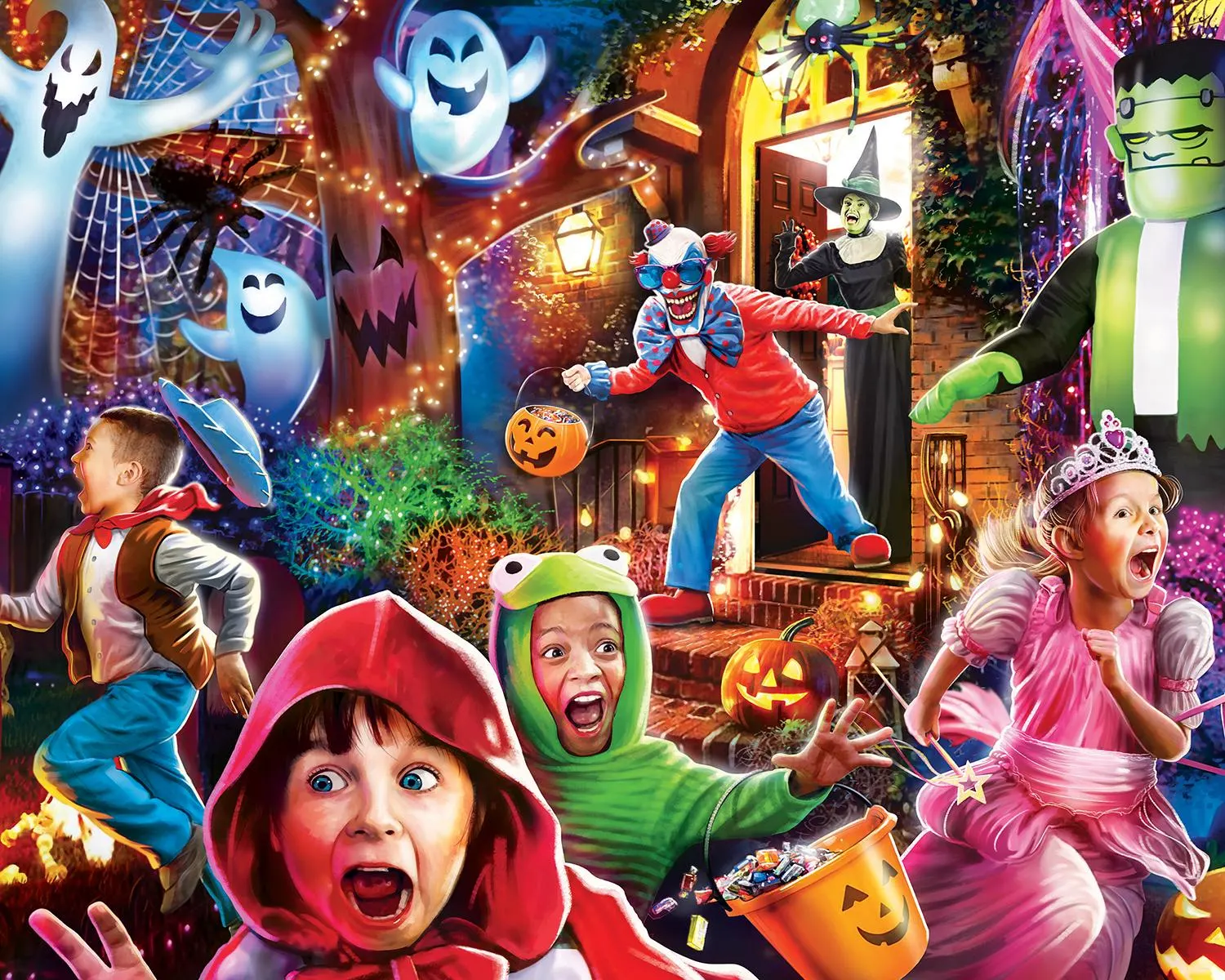 Halloween Glow in the Dark - 4 Pack 100 Piece Puzzles - Scratch and Dent