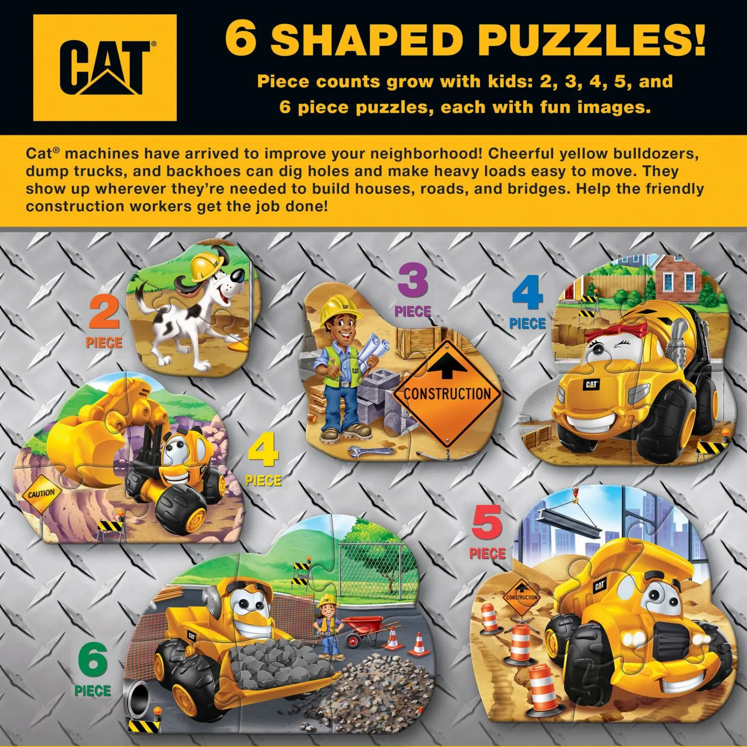 CAT - Caterpillar 6-Pack Mini Shaped Puzzles