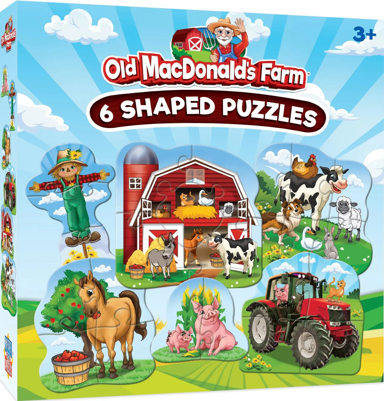 Old MacDonald's Farm - 6-Pack Mini Shaped Puzzles