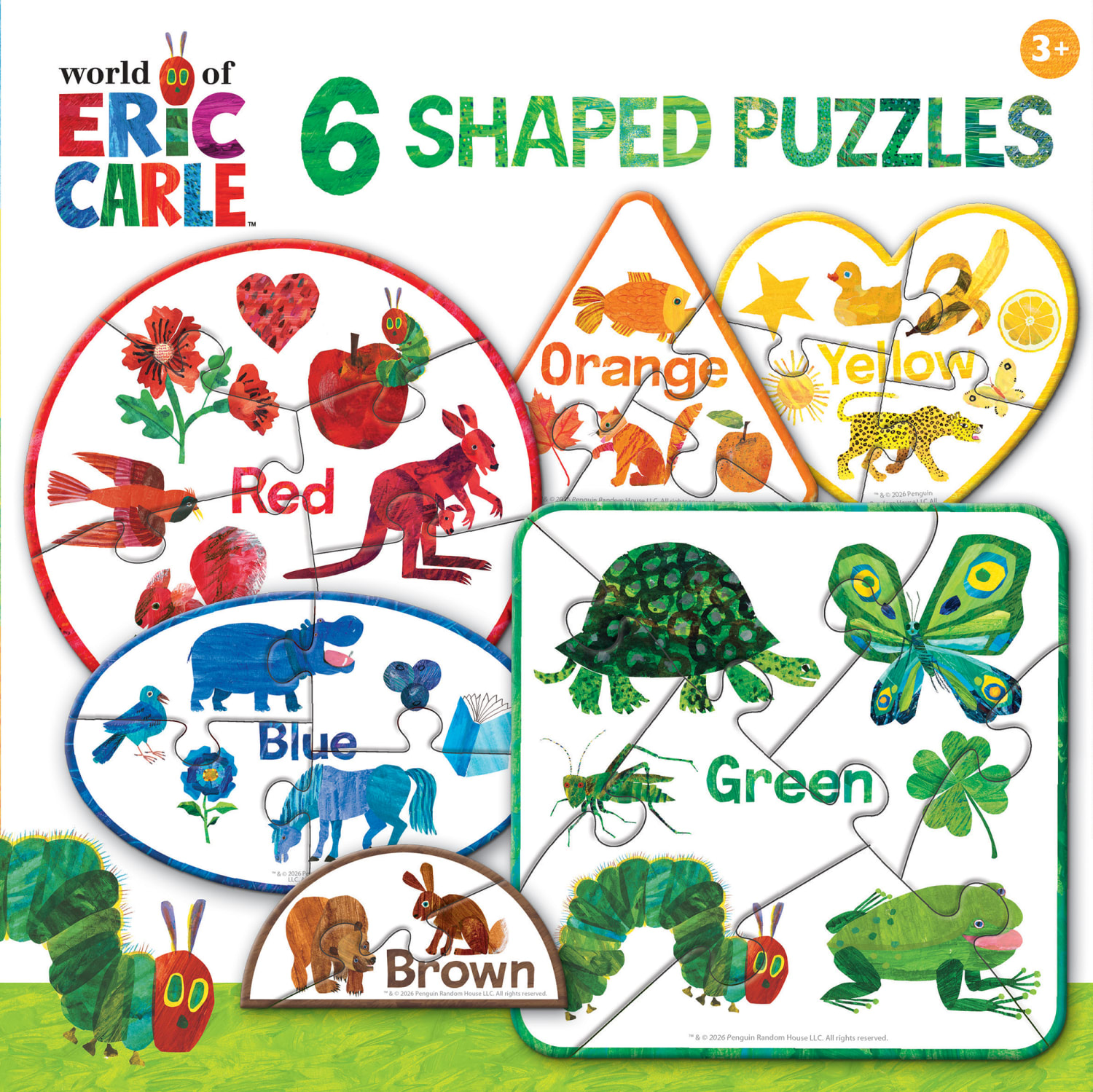 Eric Carle - Colors 6-Pack Mini Shaped Puzzles Books & Reading