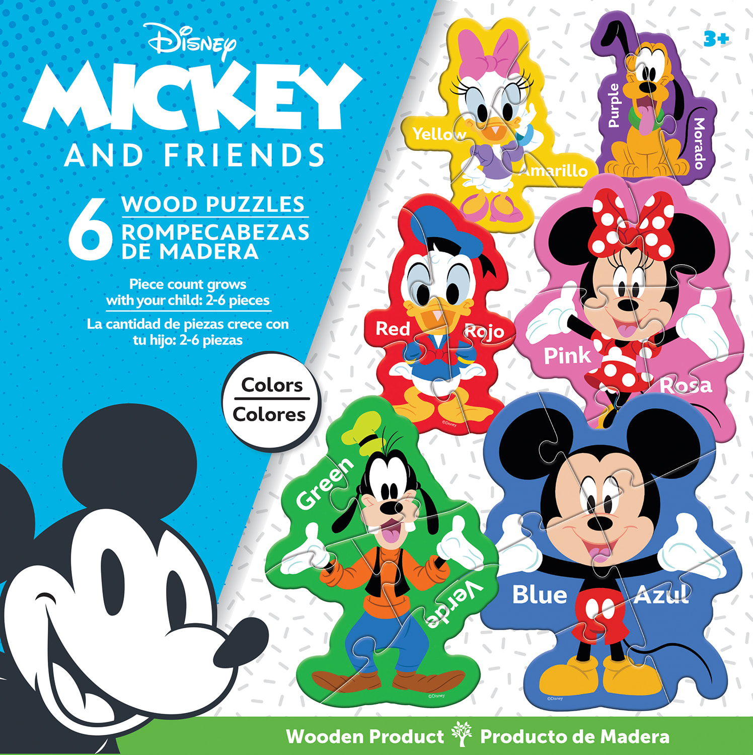 Mickey & Friends 6-Pack Wood Shaped Puzzles