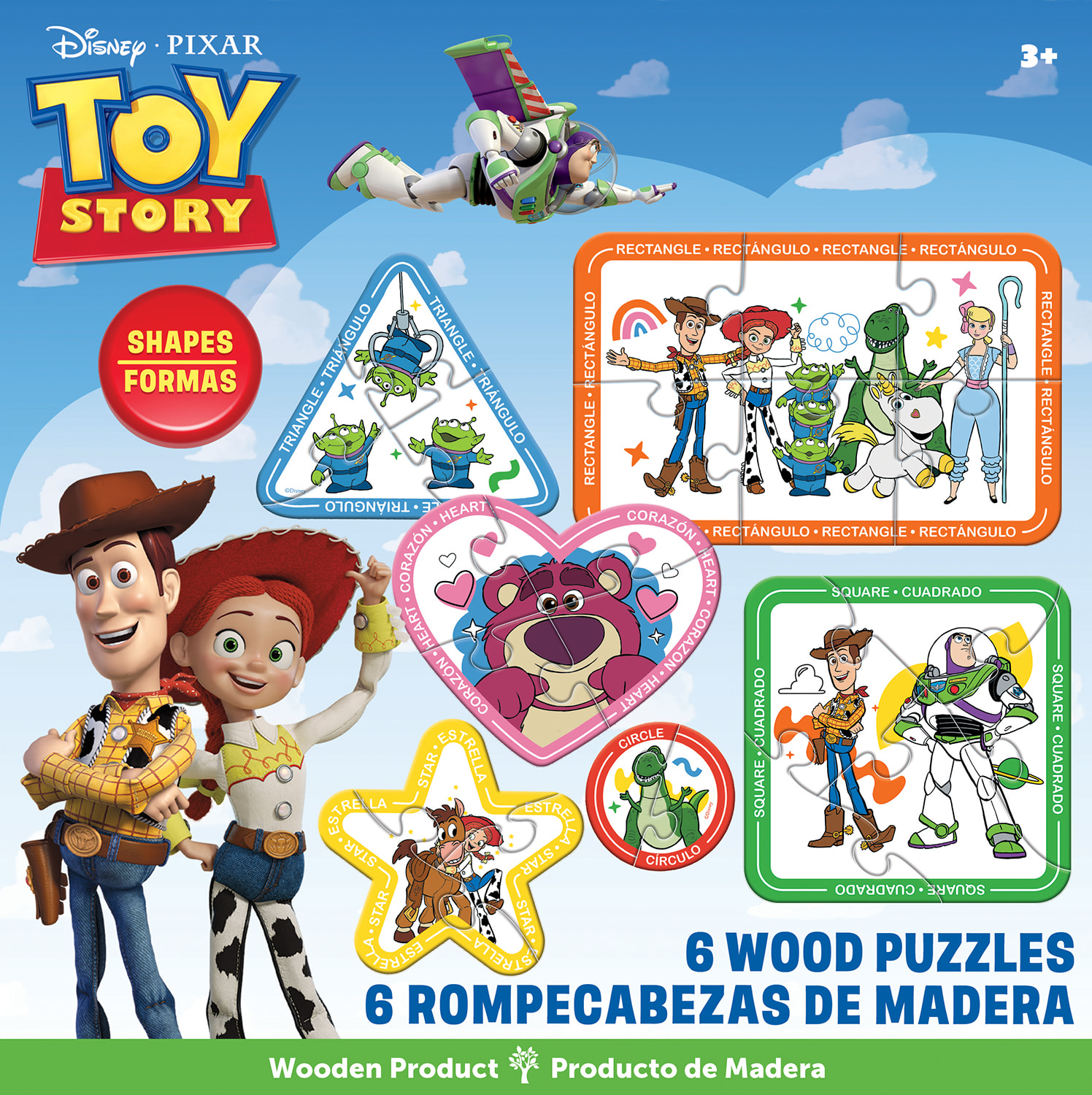 Disney - Toy Story 6-Pack Wood Shaped Puzzles Disney
