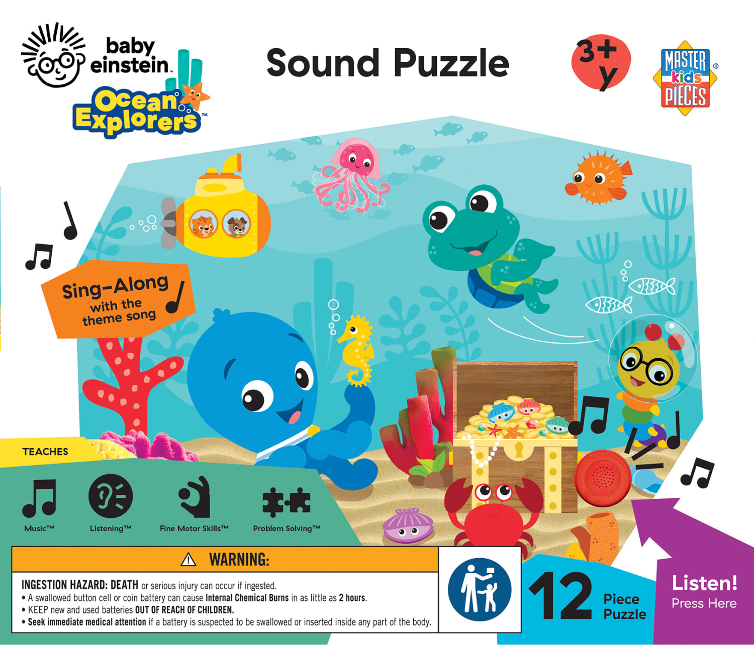 Baby Einstein - Ocean Explorers 12 Piece Sound Puzzle Sea Life