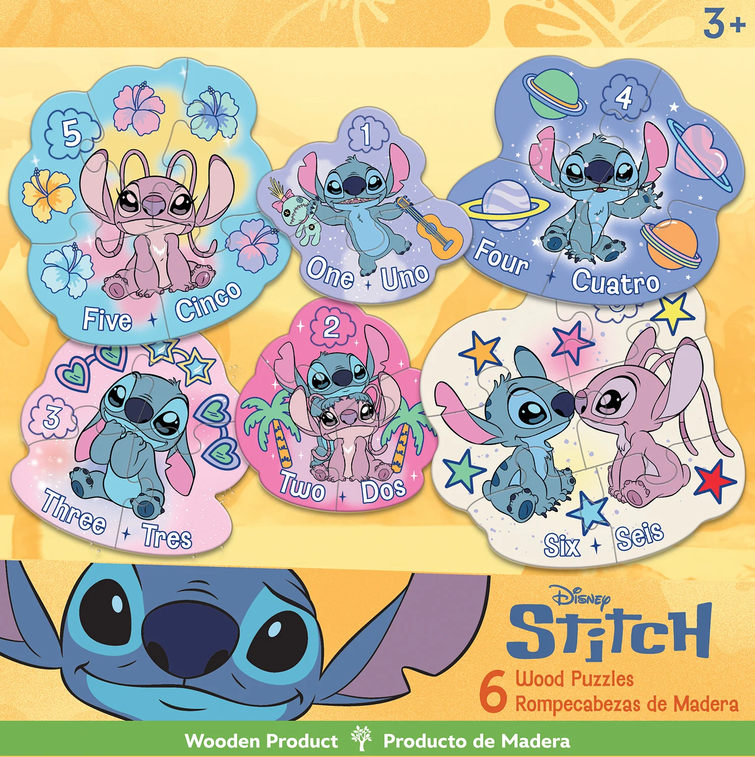 Disney - Stitch 6-Pack Wood Shaped Puzzles Disney