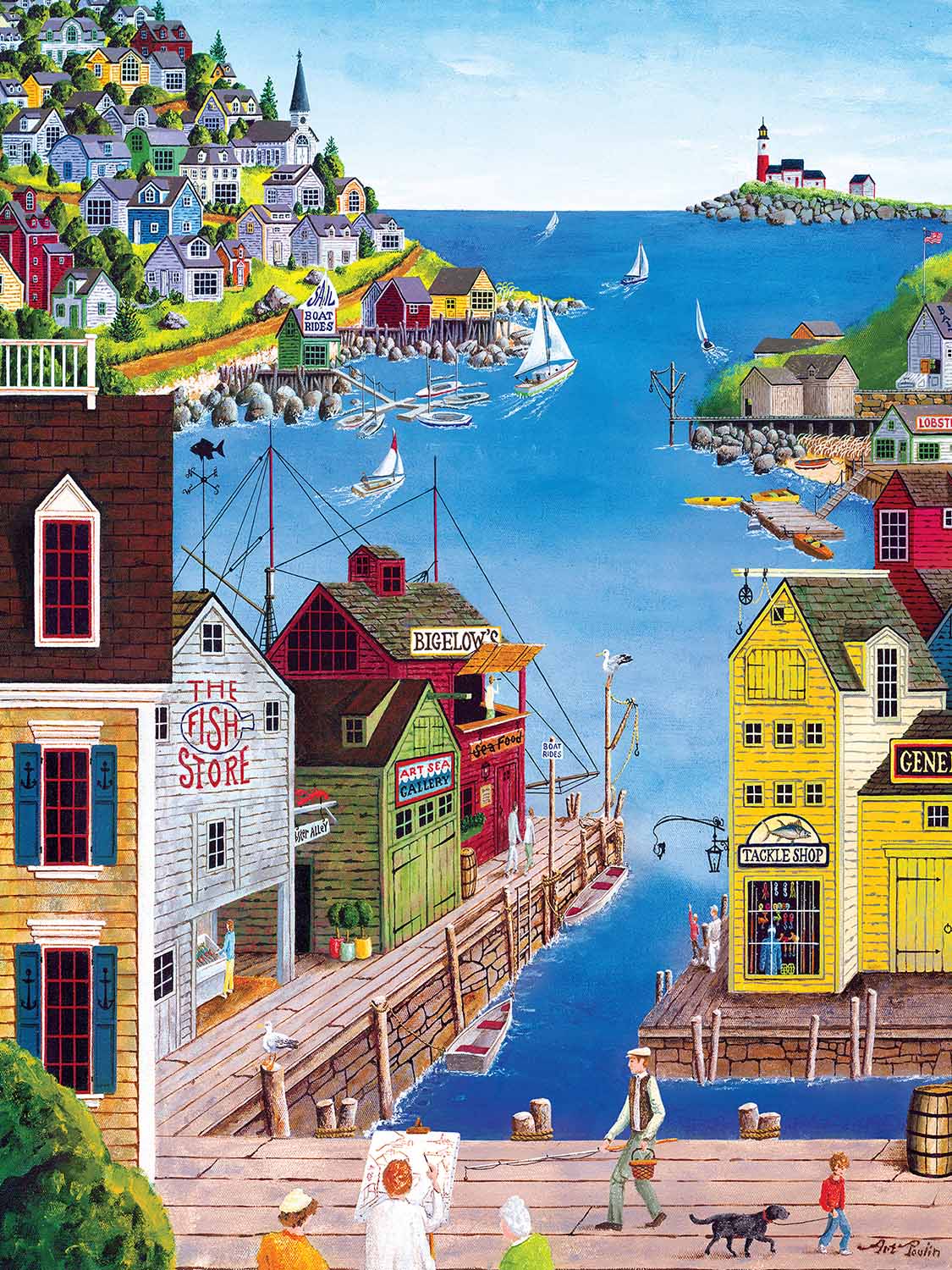 A Walk on the Pier Boat Jigsaw Puzzle