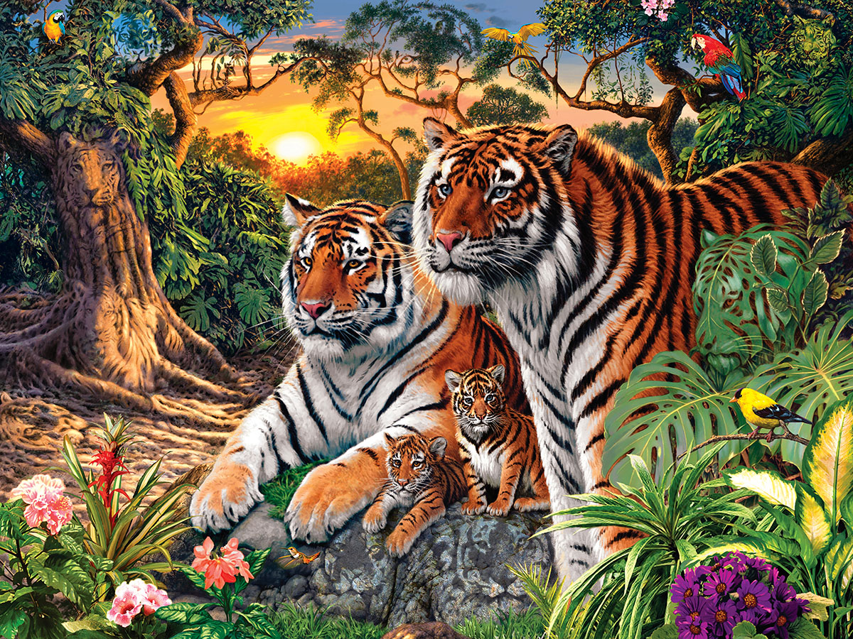 Jungle Pride Big Cats Hidden Images