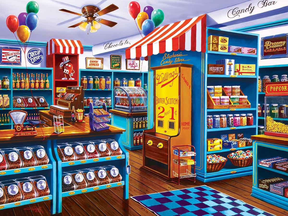 Stephanie's Candy Store (Shopkeepers) Nostalgic & Retro Jigsaw Puzzle