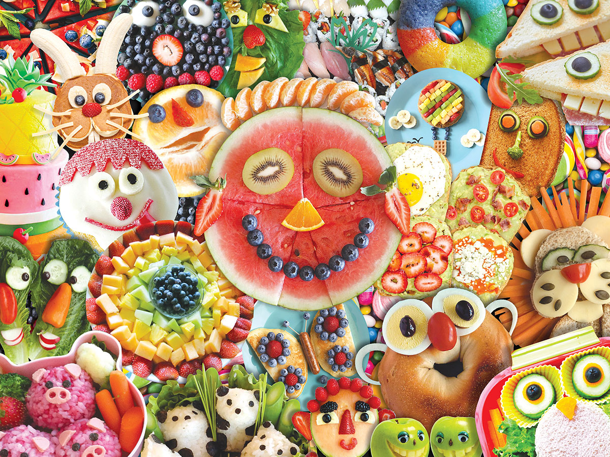 Funny Face Food Fruit & Vegetable Jigsaw Puzzle