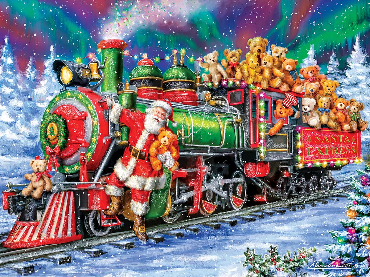 North Pole Delivery Train Jigsaw Puzzle