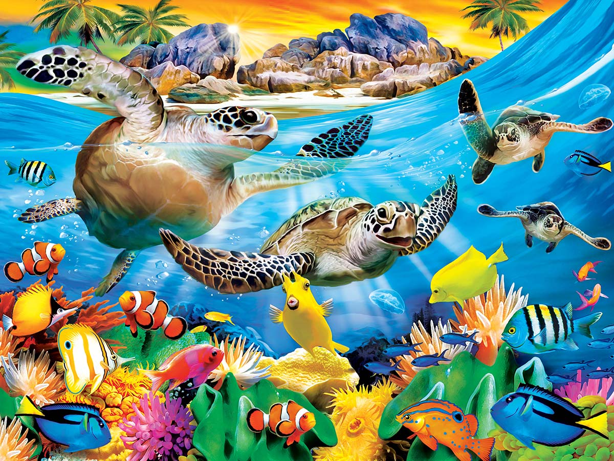 Breaking Waves Sea Life Jigsaw Puzzle