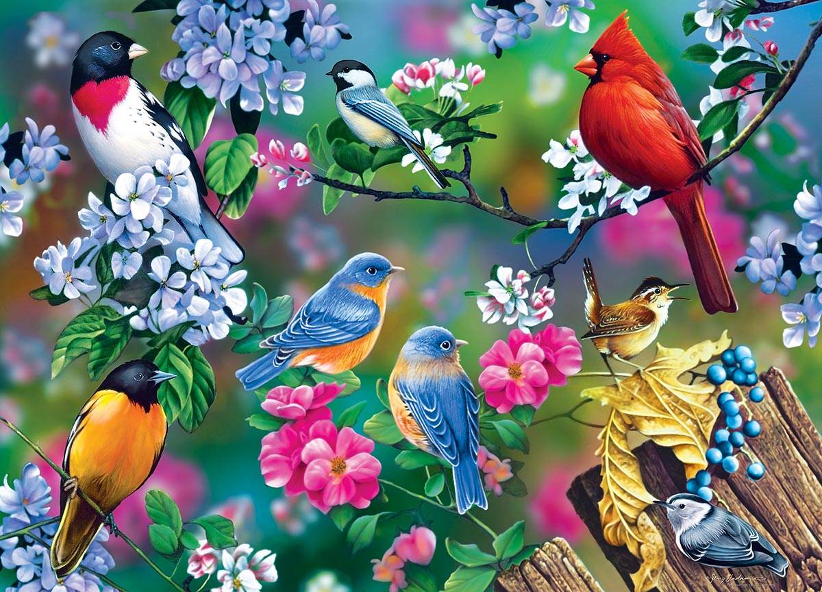 Songbird Collage Birds Jigsaw Puzzle