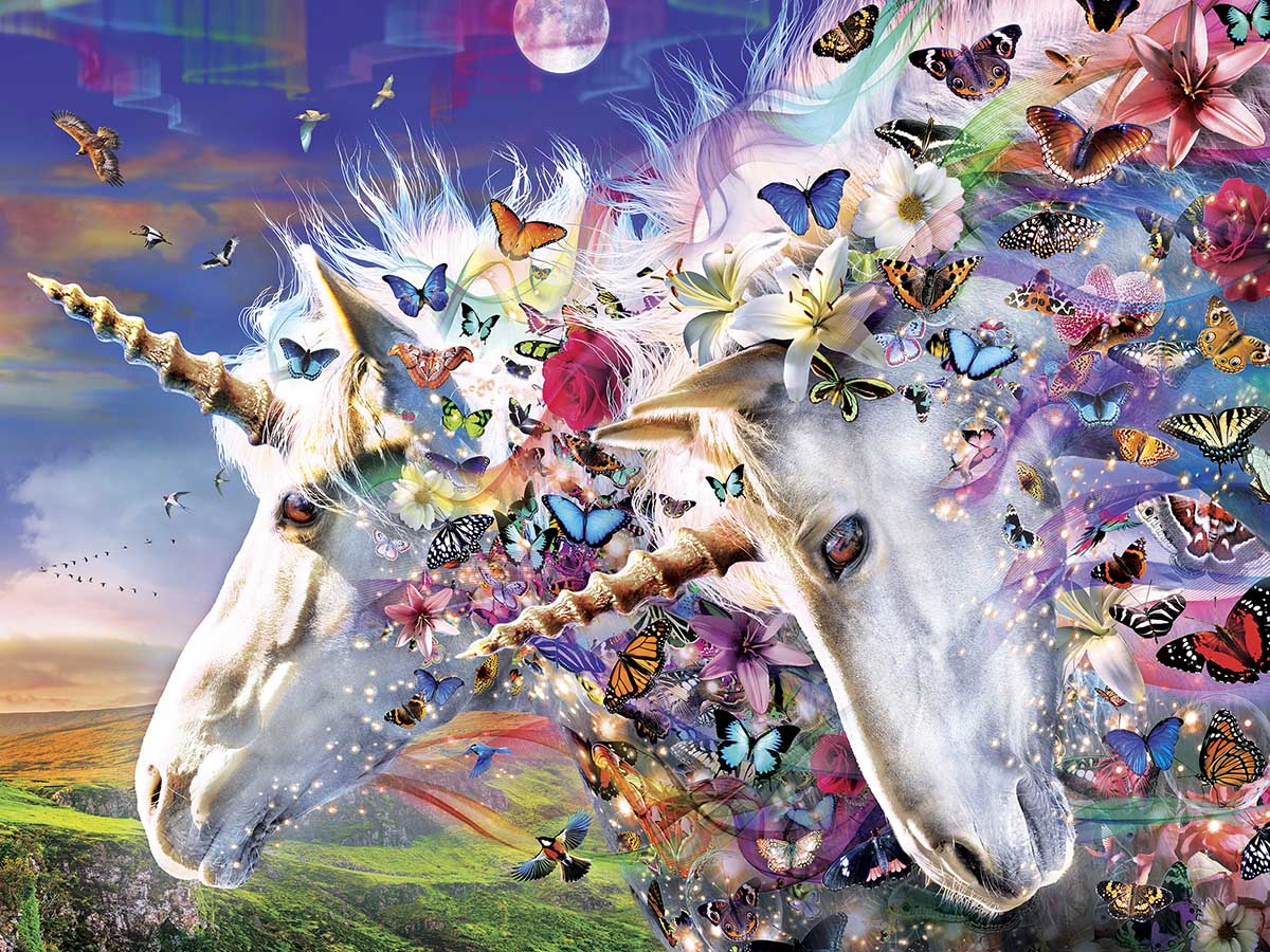Unicorns & Butterflies Butterflies and Insects Jigsaw Puzzle