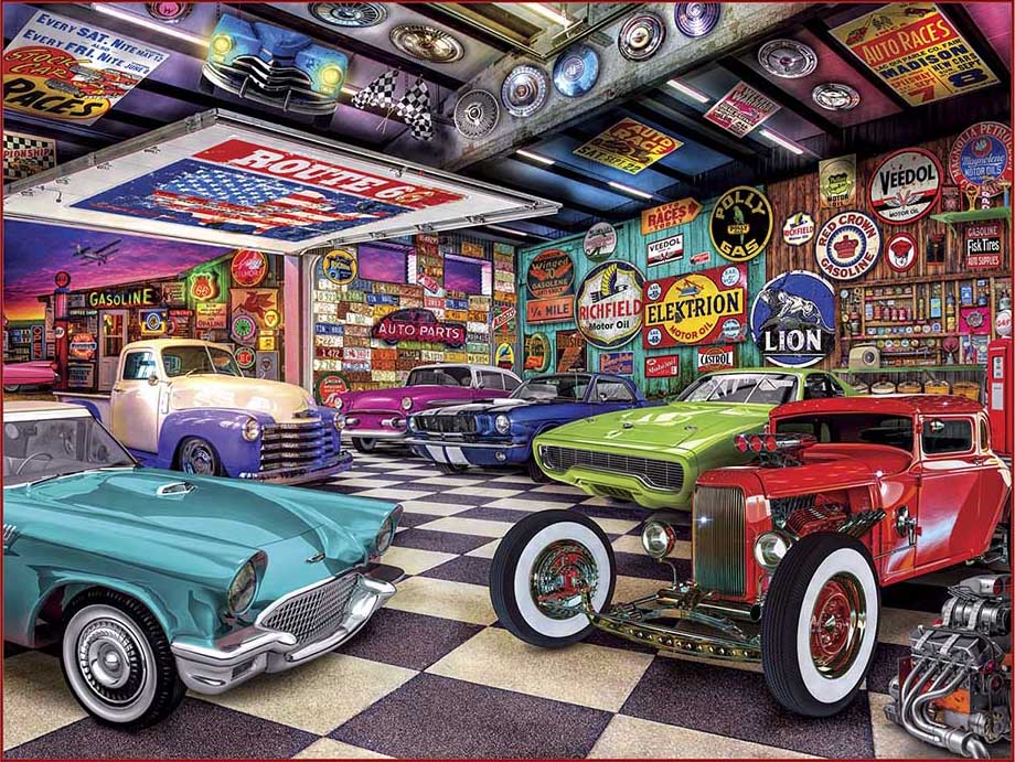 Collector's Garage Car Jigsaw Puzzle