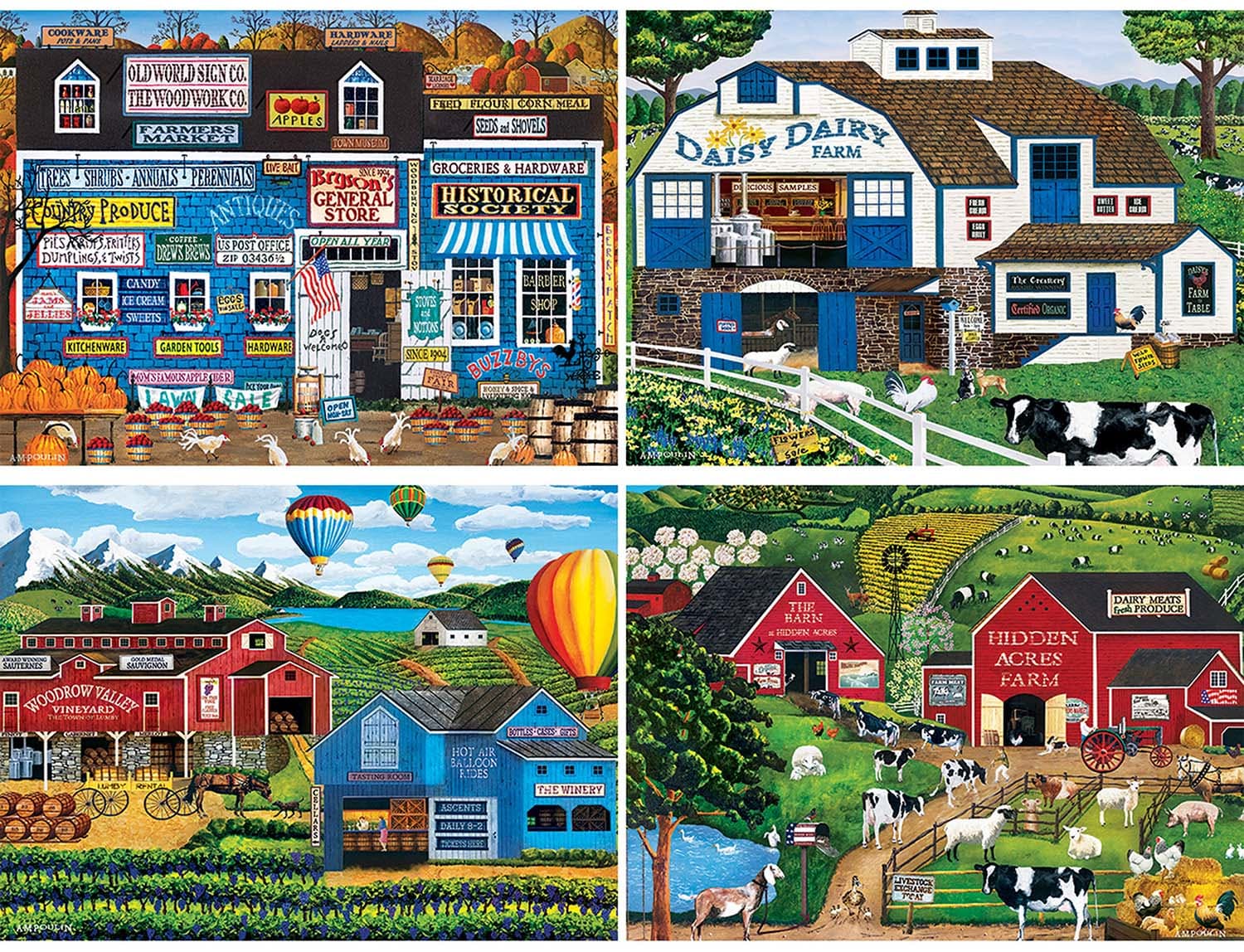 A. M. Poulin 4 Puzzle Pack
