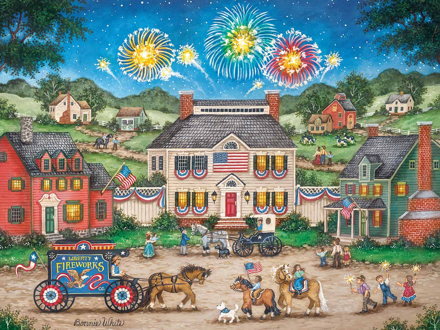 Fireworks and Sparklers Fourth of July Jigsaw Puzzle