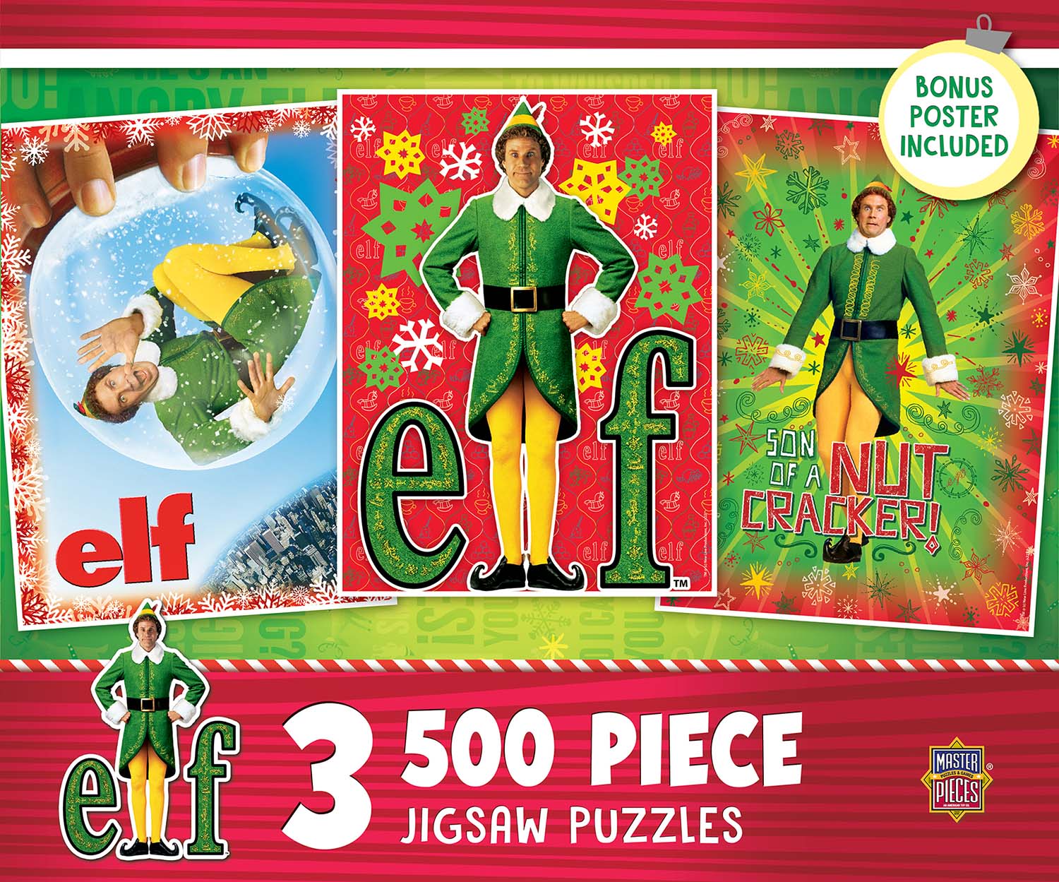 3 Pack - Elf 500 Piece Puzzles Movies & TV Jigsaw Puzzle