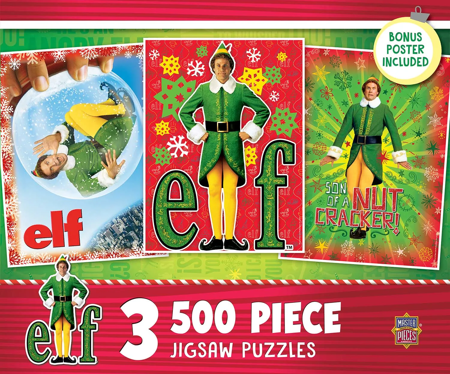 3 Pack - Elf 500 Piece Puzzles Movies & TV