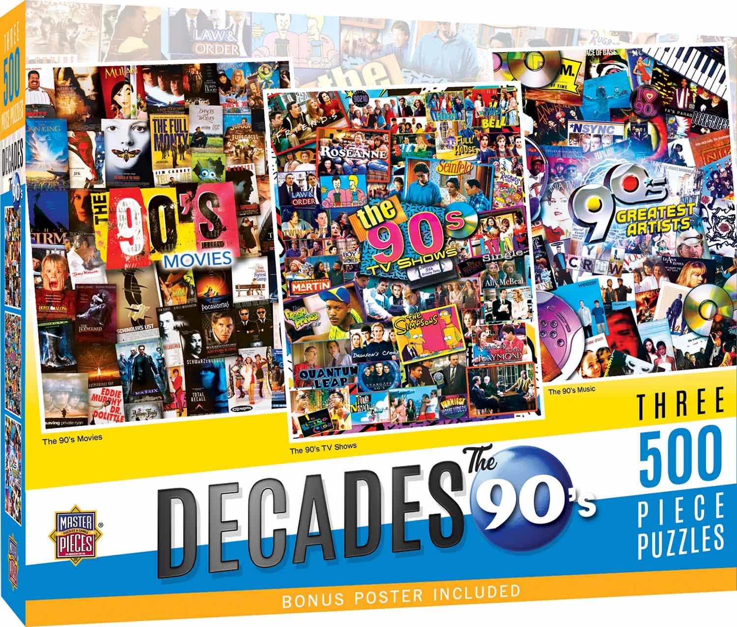 The 90's - Three Puzzle Pack! Movies & TV