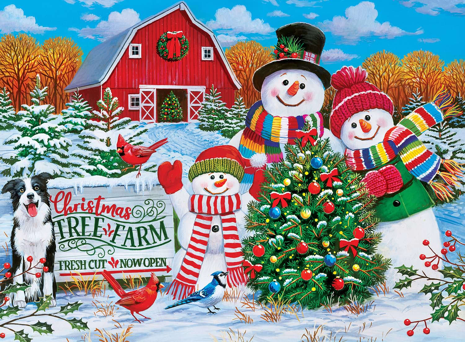 4 Pack - Season's Greetings 500 Piece Puzzles