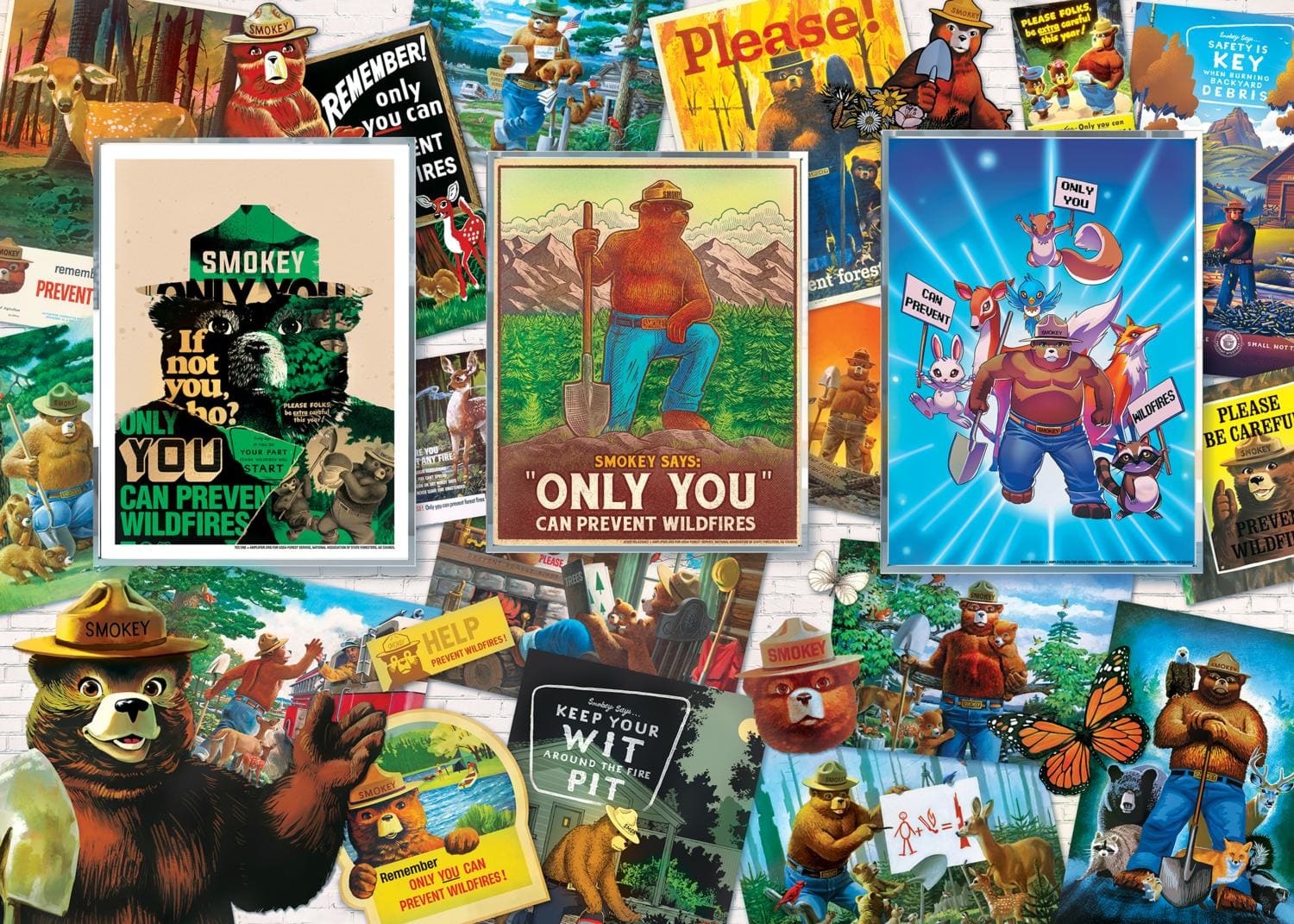 Smokey Bear Posters Collage