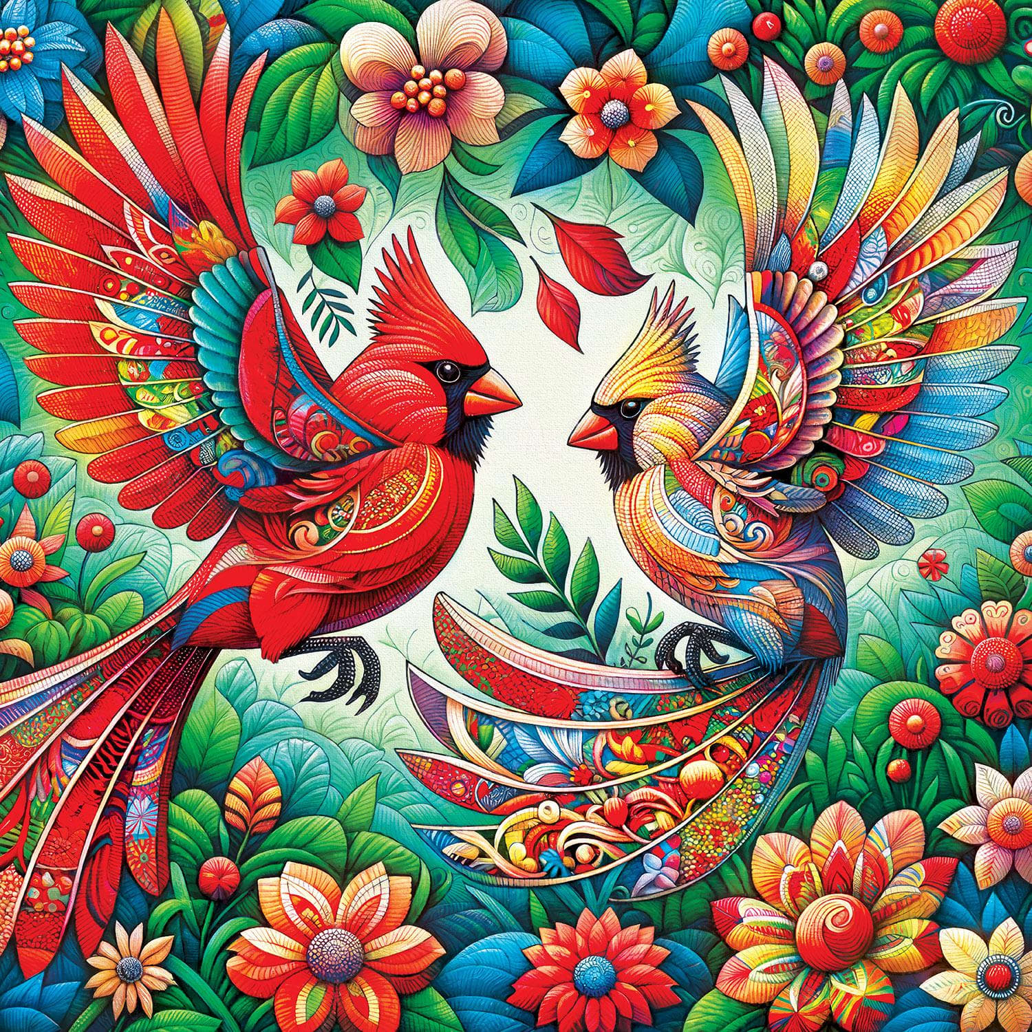 Kaleidoscope - Springtime Dance Birds