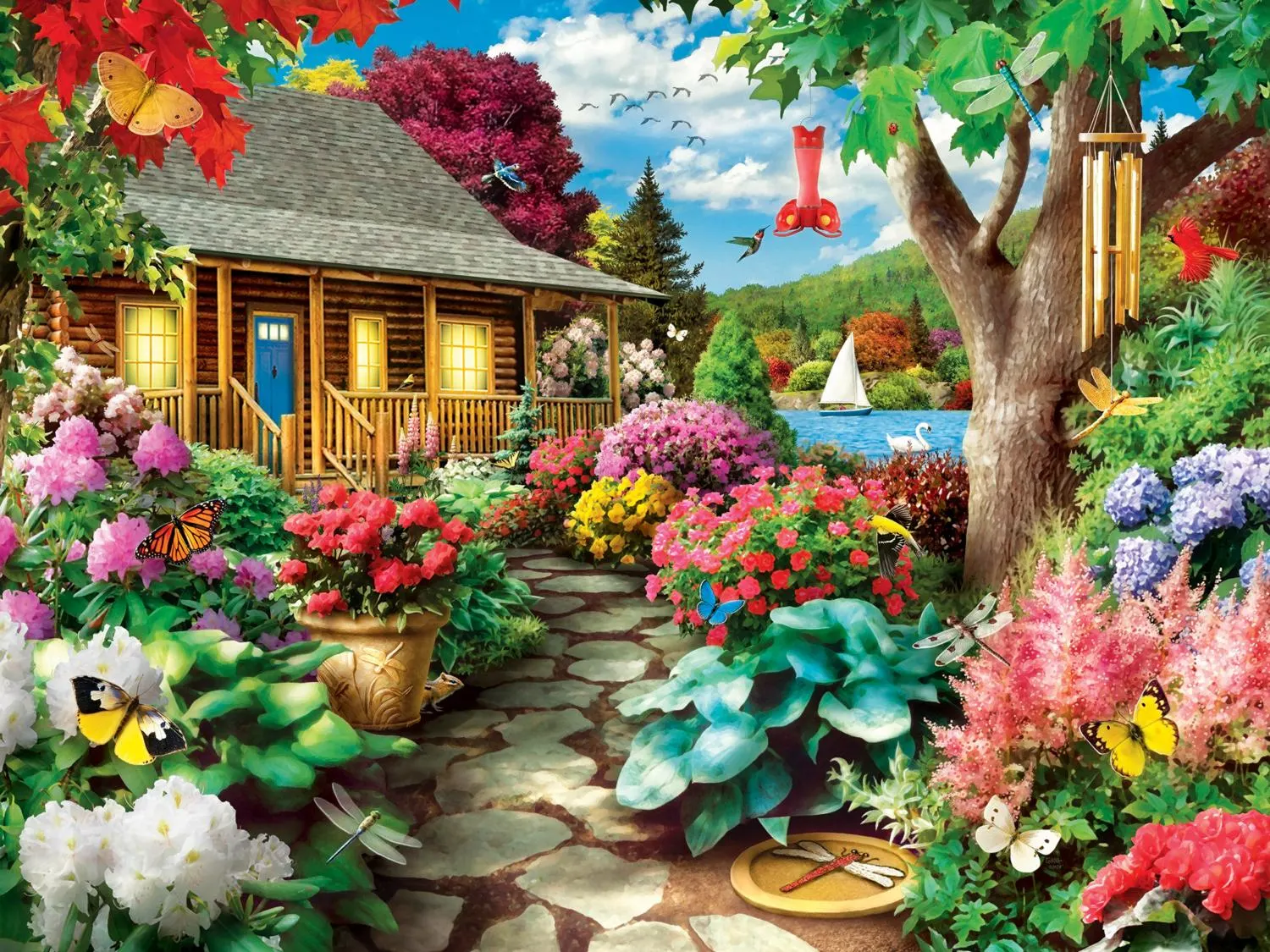 Memory Lane - Hummingbird in Bloom - Scratch and Dent Flower & Garden