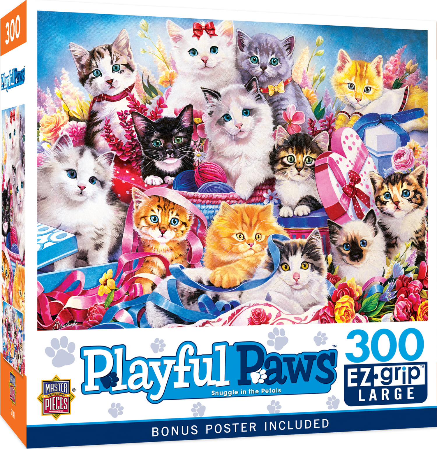 Playful Paws - Snuggle in the Petals