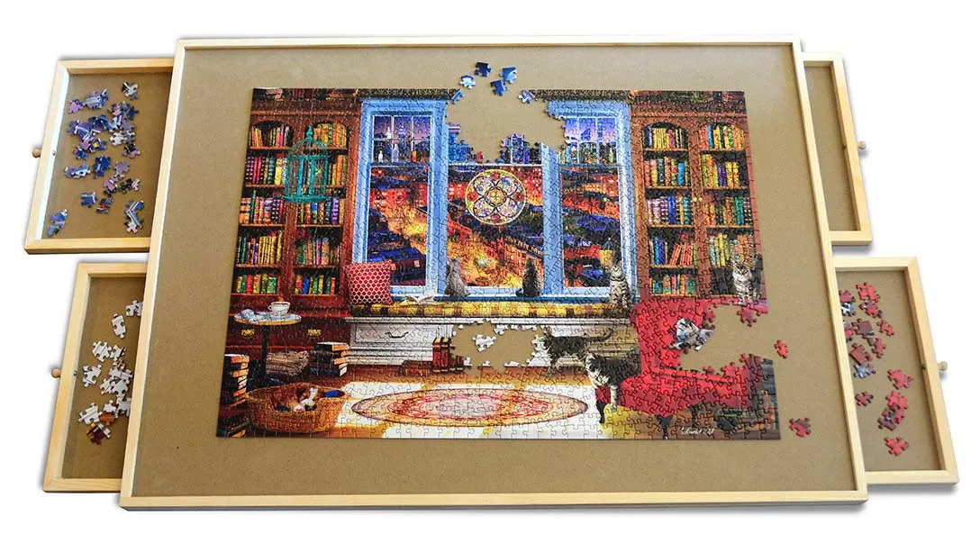 1500 Piece Puzzle Table - Wood Table