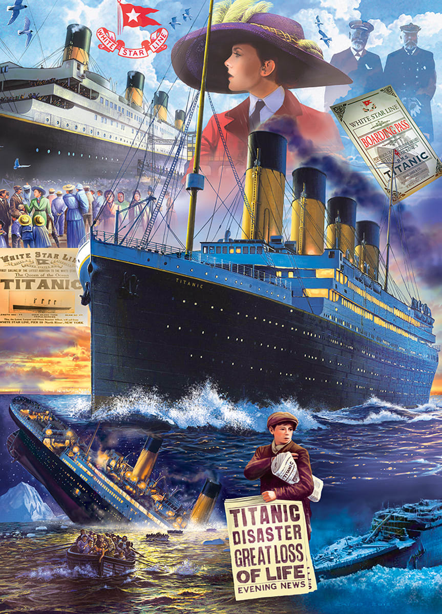 Titanic Collage Boat