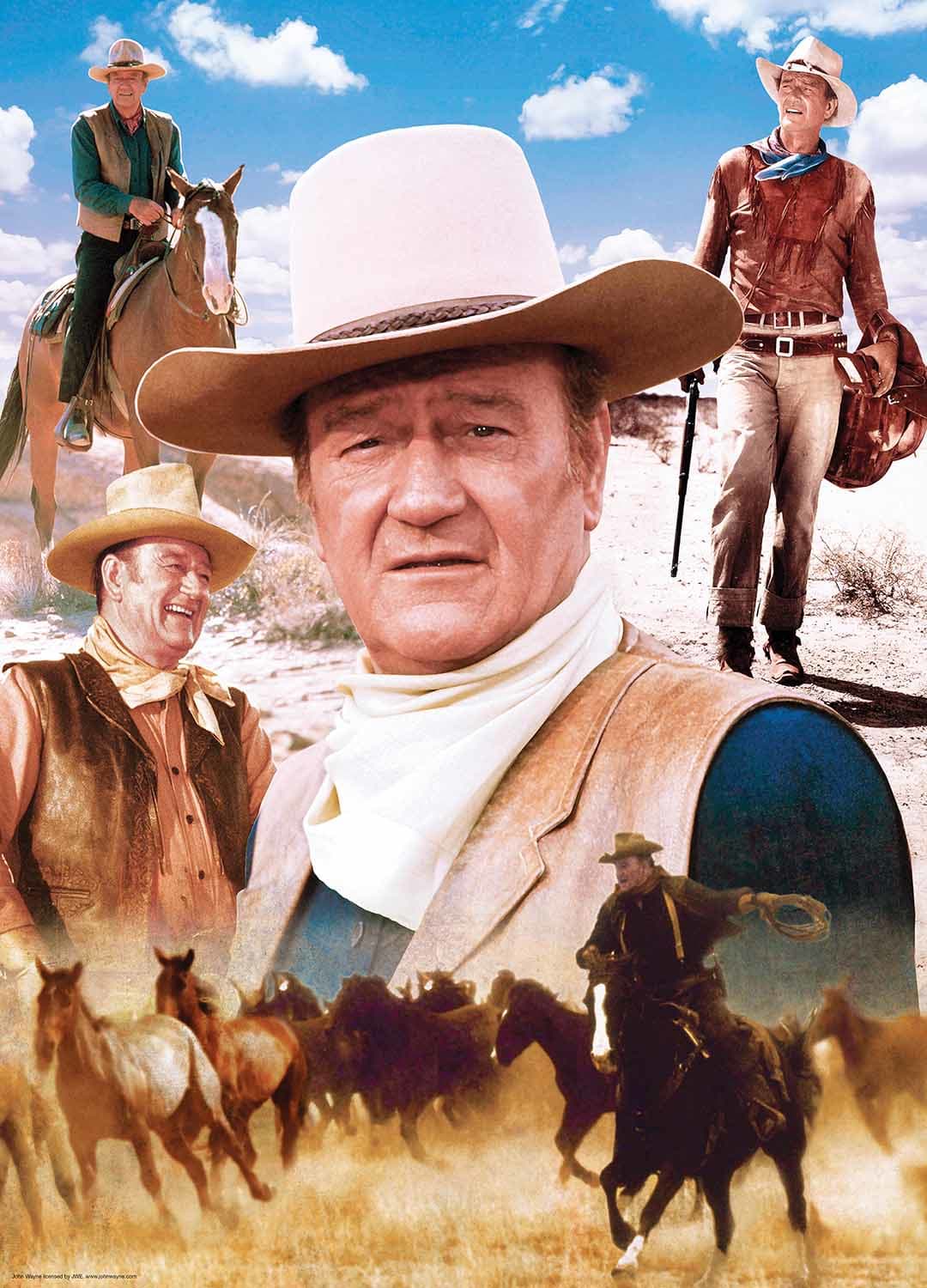 John Wayne - America's Cowboy - 1000pc Jigsaw Puzzle by MasterPieces, image size:1080x1500