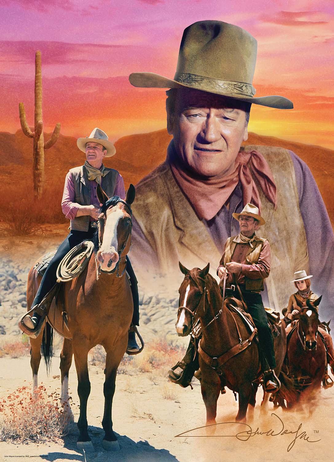 John Wayne - The Cowboy Way Horse Jigsaw Puzzle