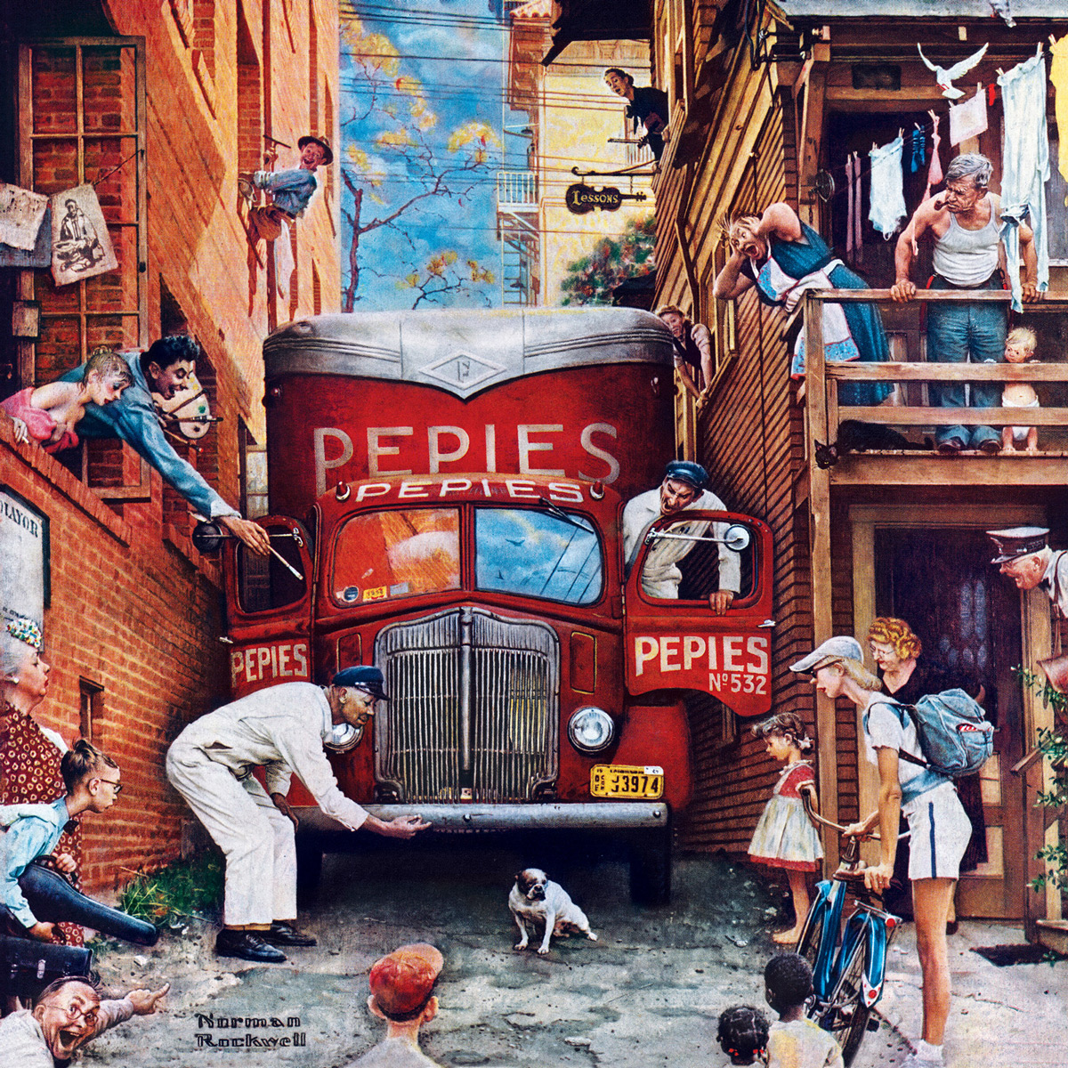 Road Block People Jigsaw Puzzle