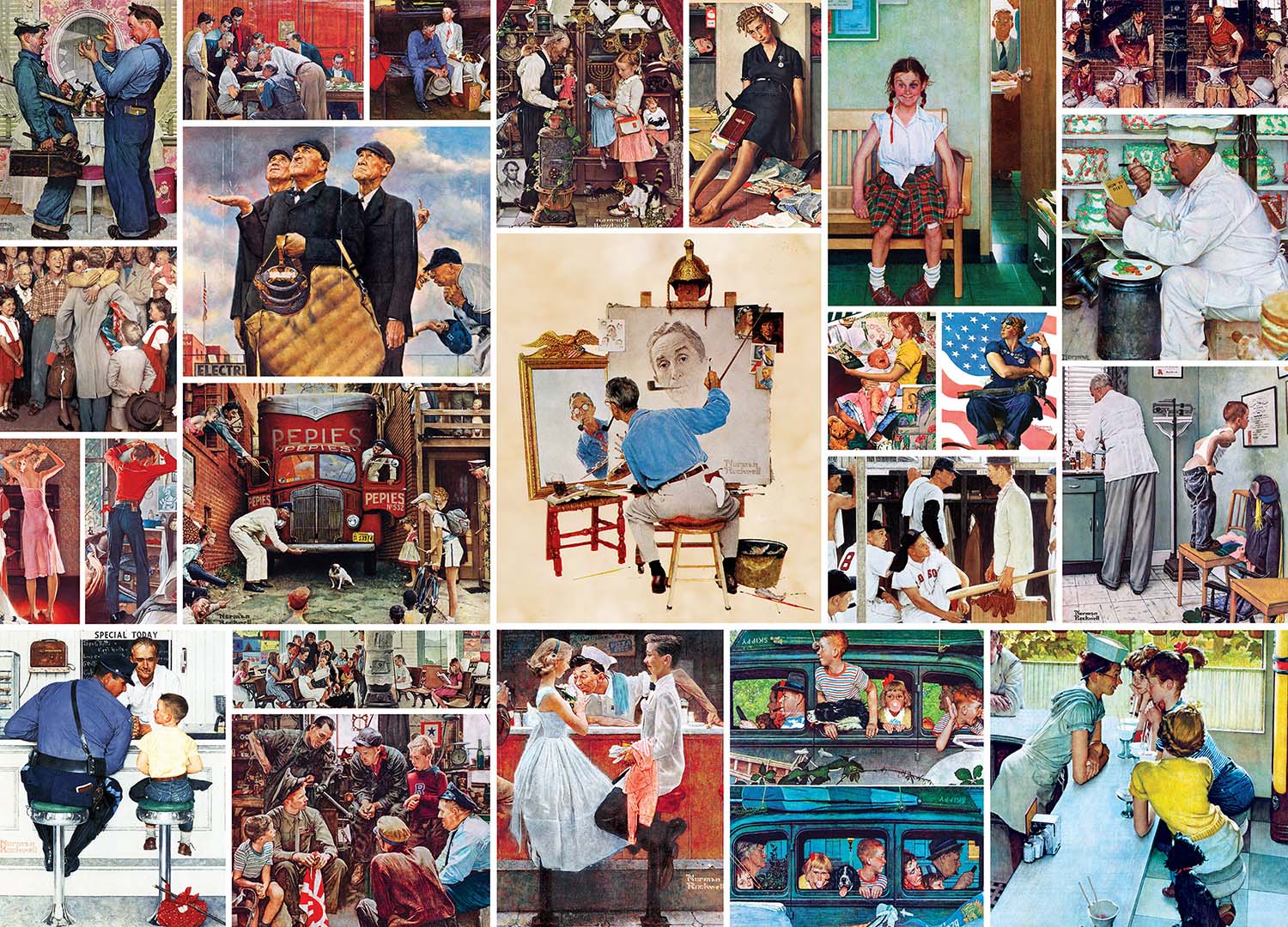 Rockwell Collage Nostalgic & Retro Jigsaw Puzzle